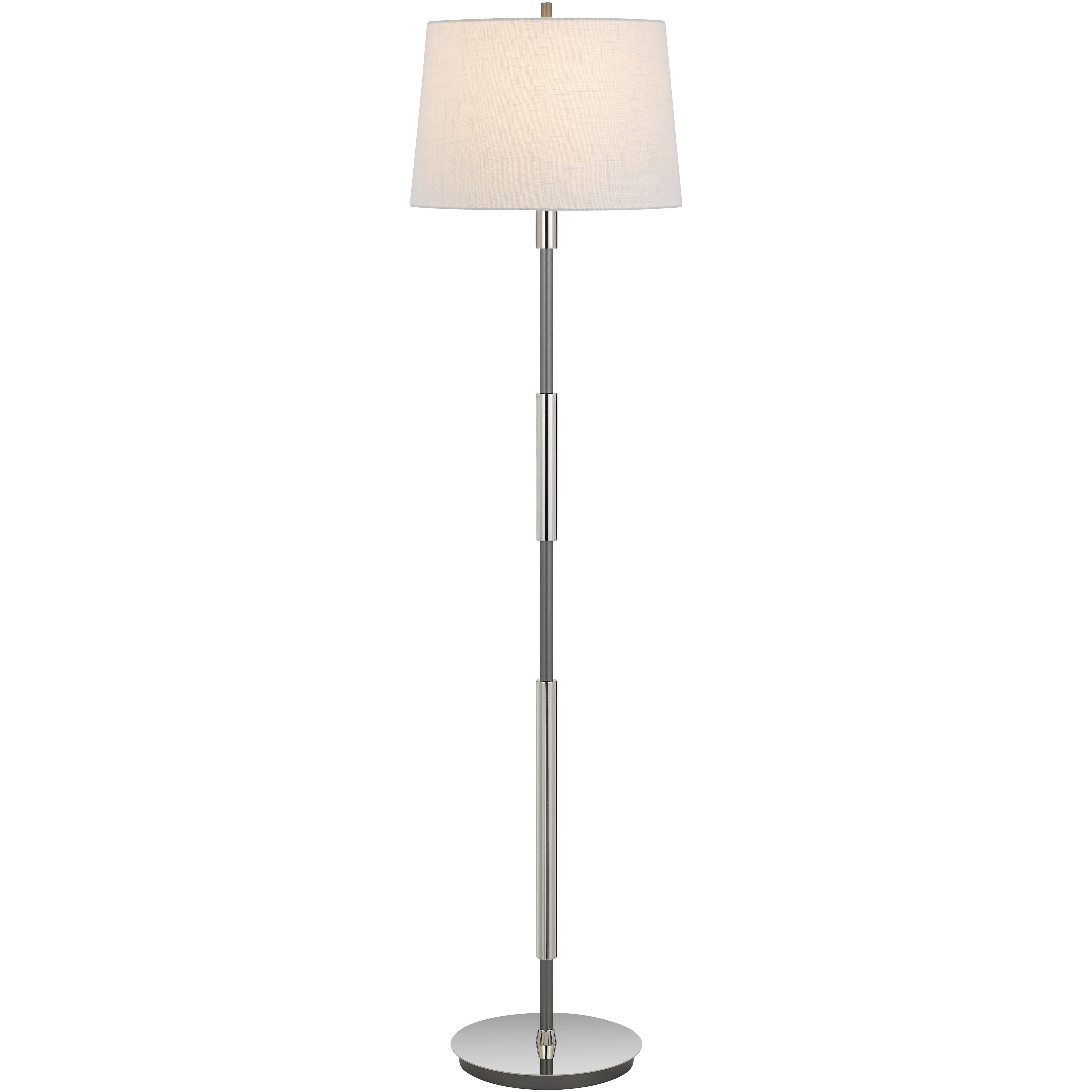 Ciudad 60 inch 150.00 watt Chrome and Silver Grey Floor Lamp Portable Light in Chrome / Silver Grey