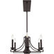 Trumbull 9 Light 36 inch Bronze Linear Chandelier Ceiling Light