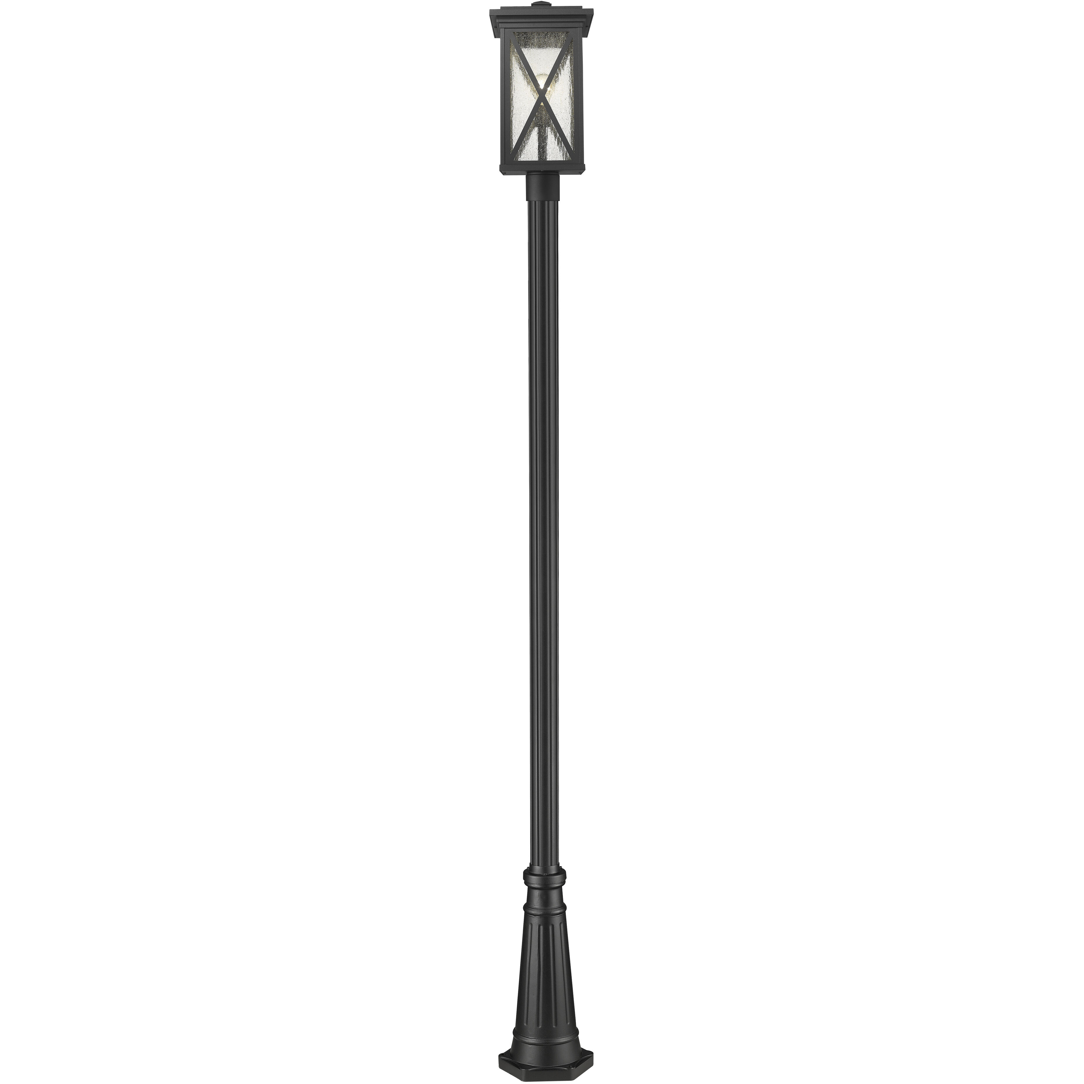 Brookside 1 Light 113.5 inch Black Outdoor Post Mounted Fixture