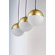 Half Moon LED 30.25 inch Metallic Gold Linear Pendant Ceiling Light