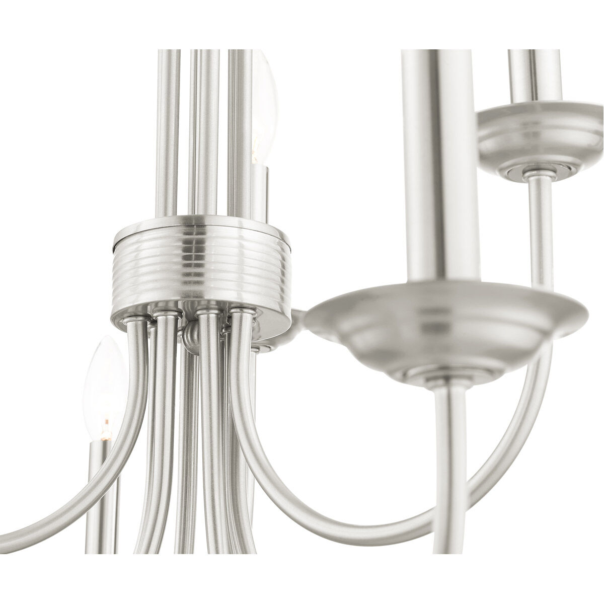 Estate 9 Light 30 inch Brushed Nickel Chandelier Ceiling Light