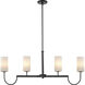 Town and Country 4 Light 43.25 inch Black Linear Pendant Ceiling Light