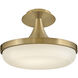 Elsa LED 14 inch Lacquered Brass Pendant Ceiling Light, Semi-Flush Mount