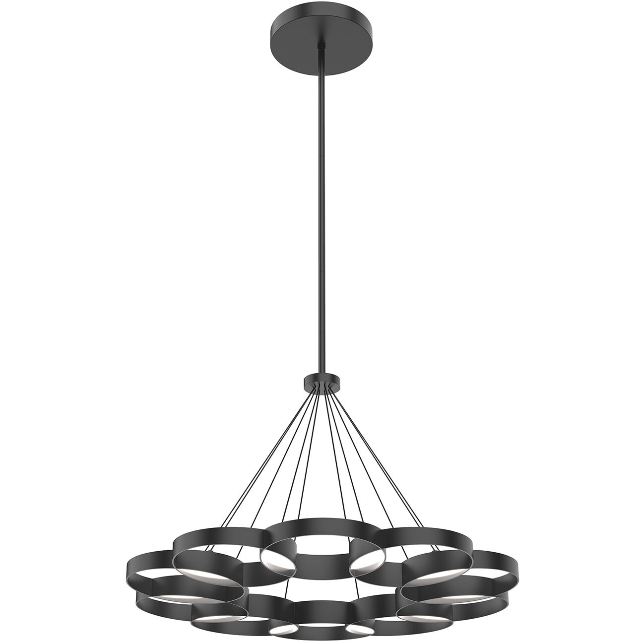 Maestro 32.25 inch Black Chandelier Ceiling Light