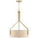 Elara 3 Light 20 inch Brushed Gold Pendant (Inverted) Ceiling Light