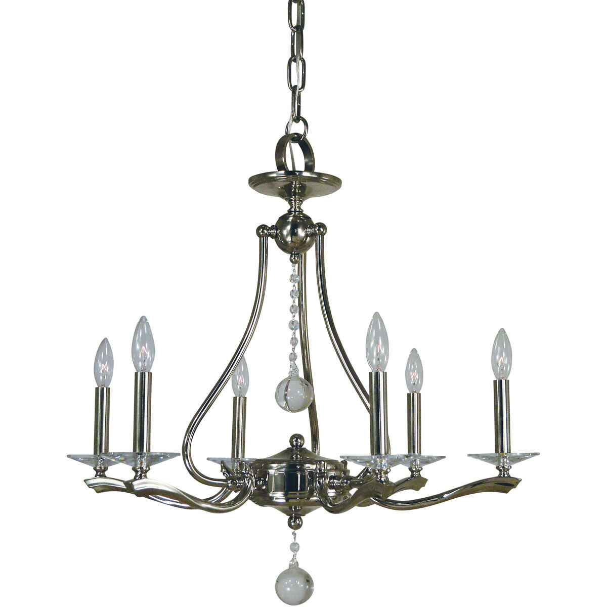 Allena 6 Light 27 inch Polished Nickel Dining Chandelier Ceiling Light