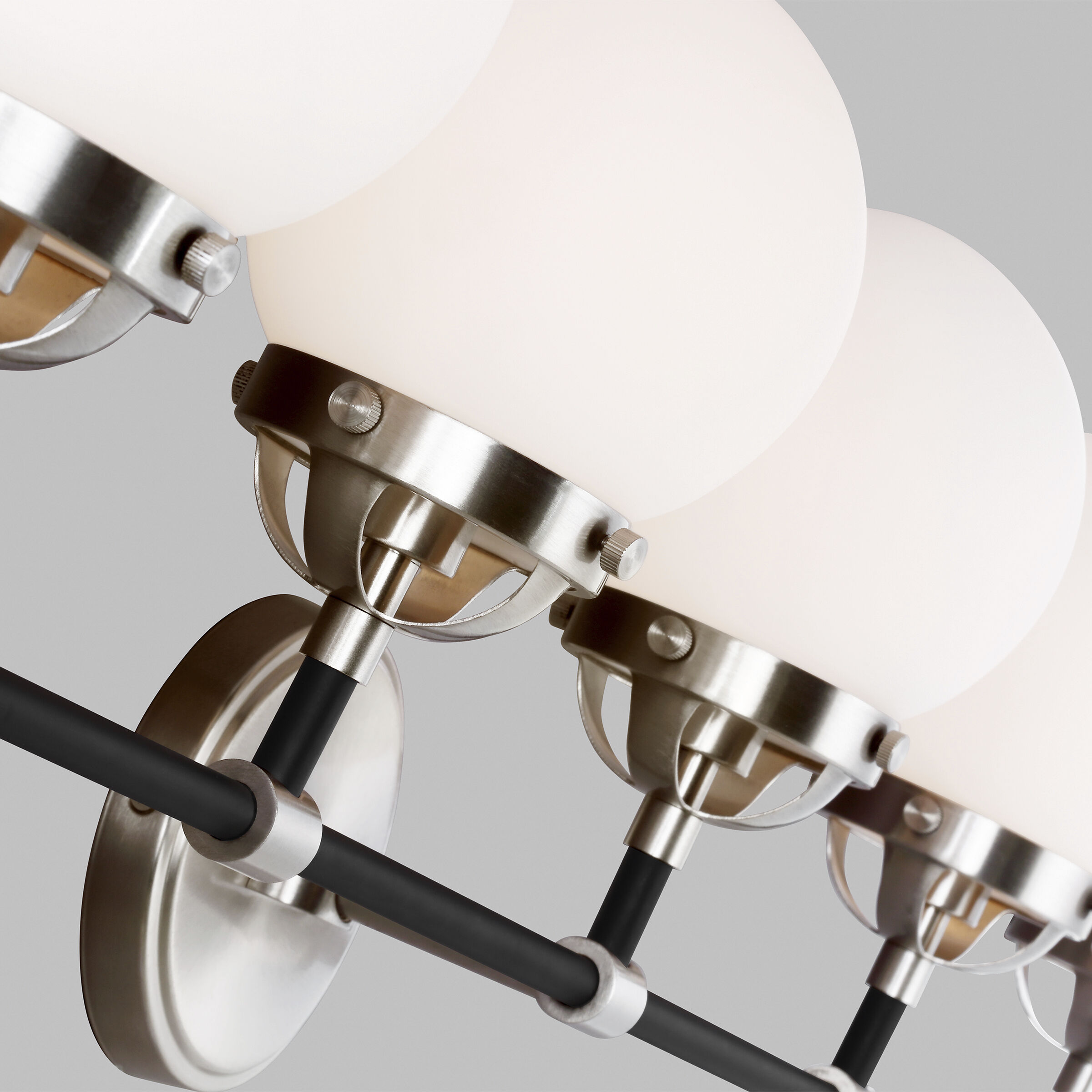 Ian K. Fowler Cafe Wall Bath Fixture Wall Light in Brushed Nickel