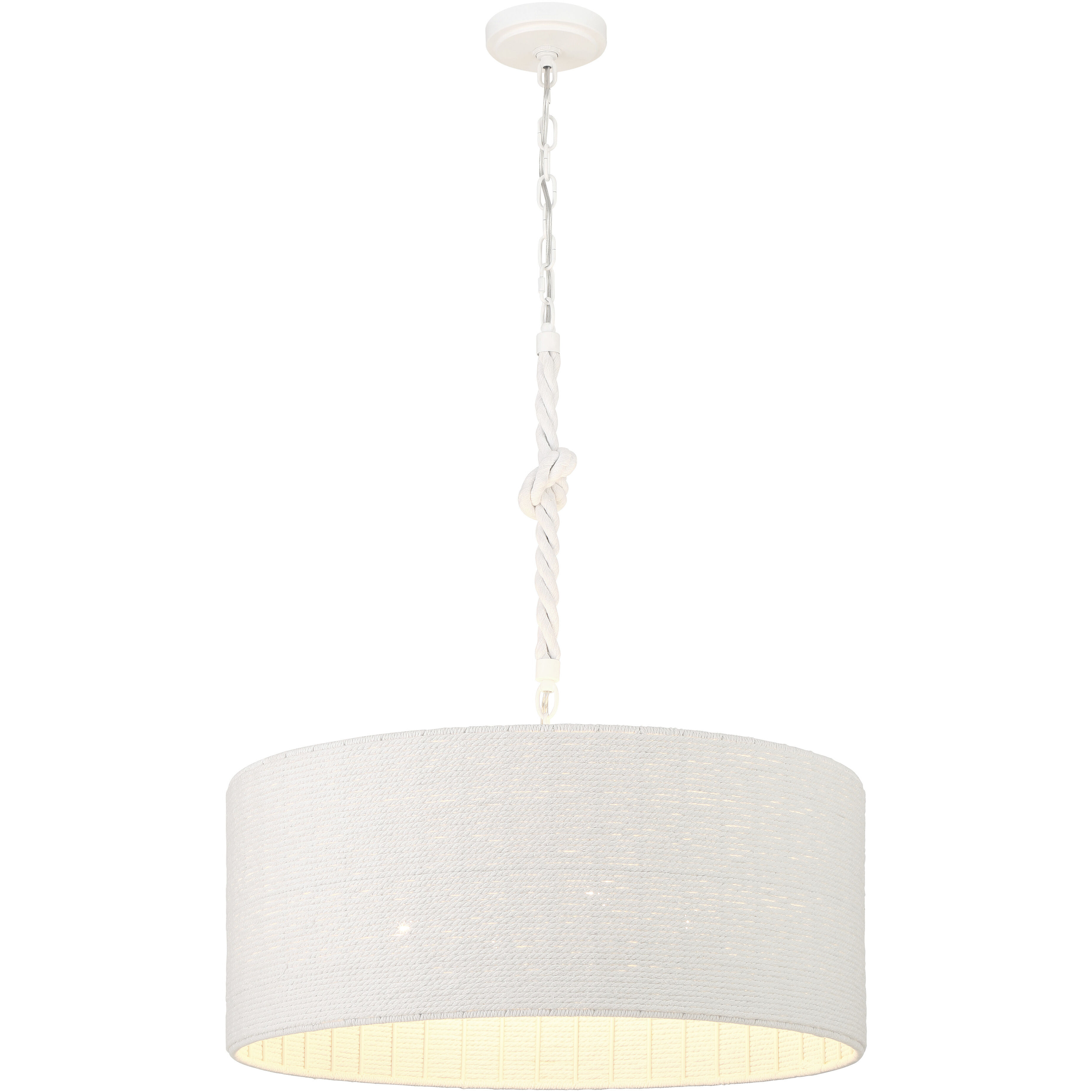 Lodelle 4 Light 24 inch Matte White Pendant Ceiling Light