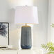 Galey 30 inch 100.00 watt Navy Blue and White Table Lamp Portable Light 