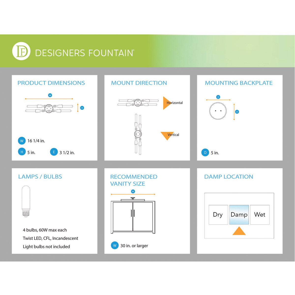 Louise 4 Light 16.25 inch Bathroom Vanity Light