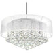 Radiant 12 Light 24 inch Chrome Drum Shade Chandelier Ceiling Light in White