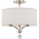 Mirage 3 Light 18 inch Polished Nickel Semi Flush Ceiling Light
