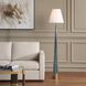 Riccardi 67.5 inch 150 watt Smokey Blue Glaze and Antique Brass Floor Lamp Portable Light
