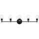 Lansdale 5 Light 34 inch Black with Brushed Nickel Accents Vanity Sconce Wall Light, Large