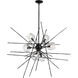 Griffin 6 Light 39.2 inch Black Pendant Ceiling Light in Clear