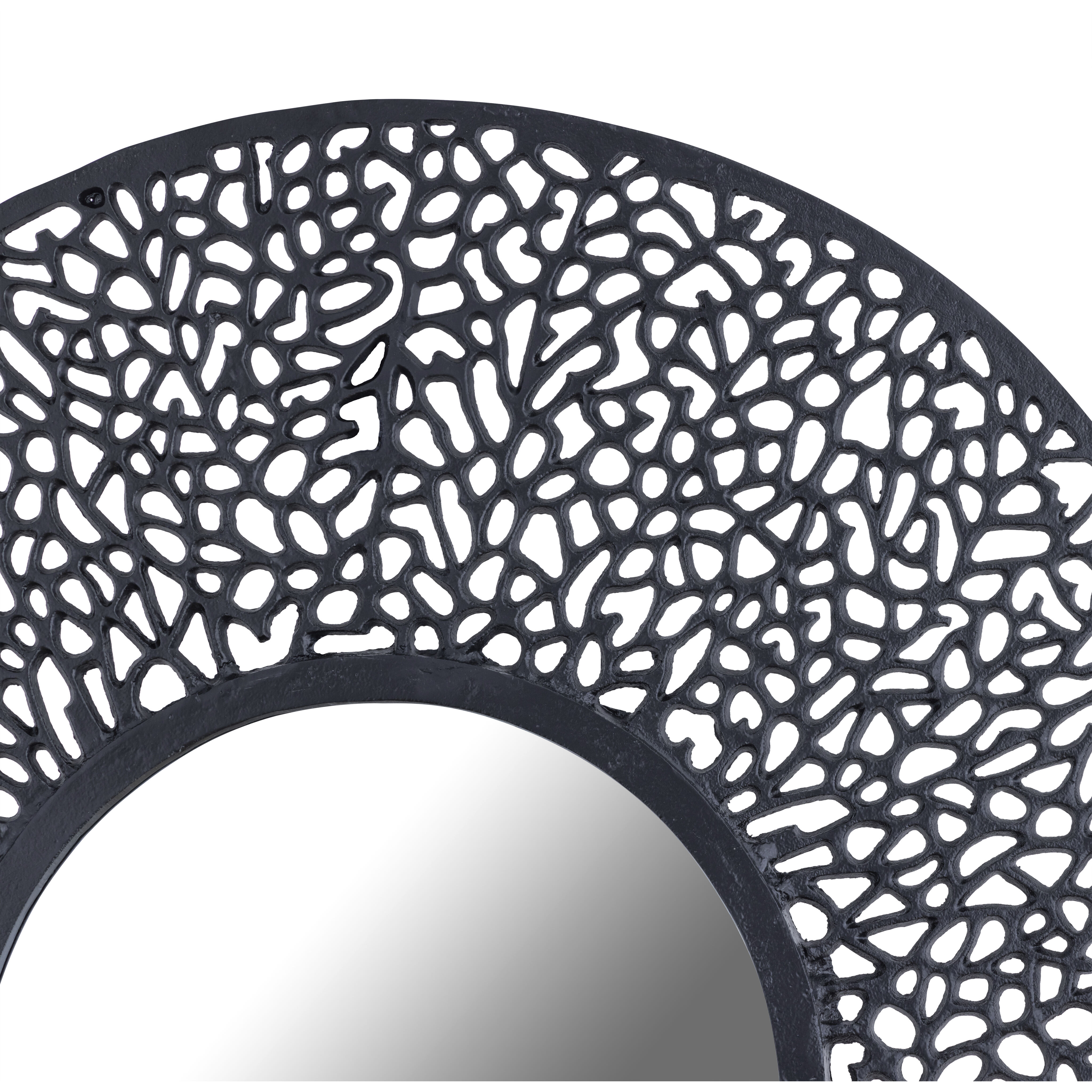 Azoni 45 X 45 inch Matte Black Wall Mirror