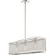 Industro 3 Light 7 inch Brushed Nickel Chandelier Ceiling Light