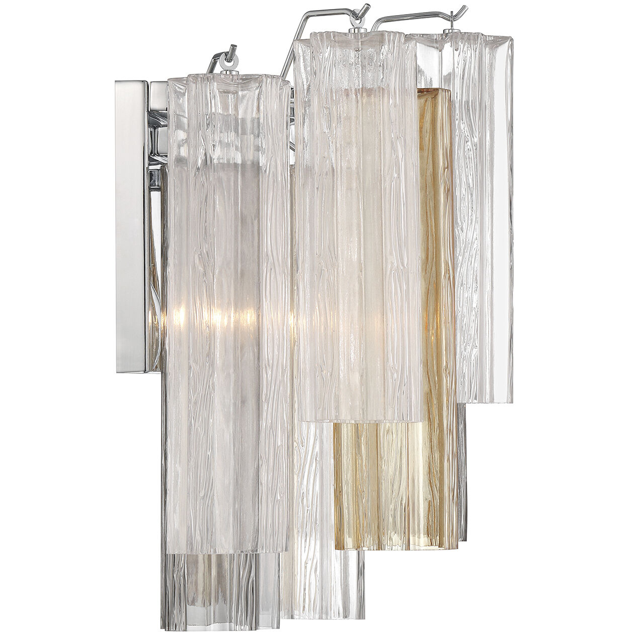 Addis Bath Wall Light in Tronchi Glass Autumn