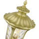 Oxford 1 Light 19 inch Soft Gold Outdoor Post Top Lantern, Medium