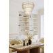 Marclaire 11 Light 26.5 inch Legacy Brass Pendant Ceiling Light in Grey Textured Handmade Glass