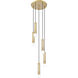 Stari 5 Light 12 inch Modern Gold Chandelier Ceiling Light
