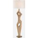 Almyra 65.5 inch 150 watt Aged Driftwood and Plated Antique Brass Floor Lamp Portable Light