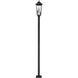 Gannon 3 Light 119.25 inch Black Outdoor Post Mounted Fixture in G9