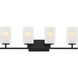 Carmine 4 Light 28 inch Matte Black Vanity Light Wall Light