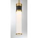 Abel LED 2.68 inch Black with Warm Brass Accents Mini-Pendant Ceiling Light