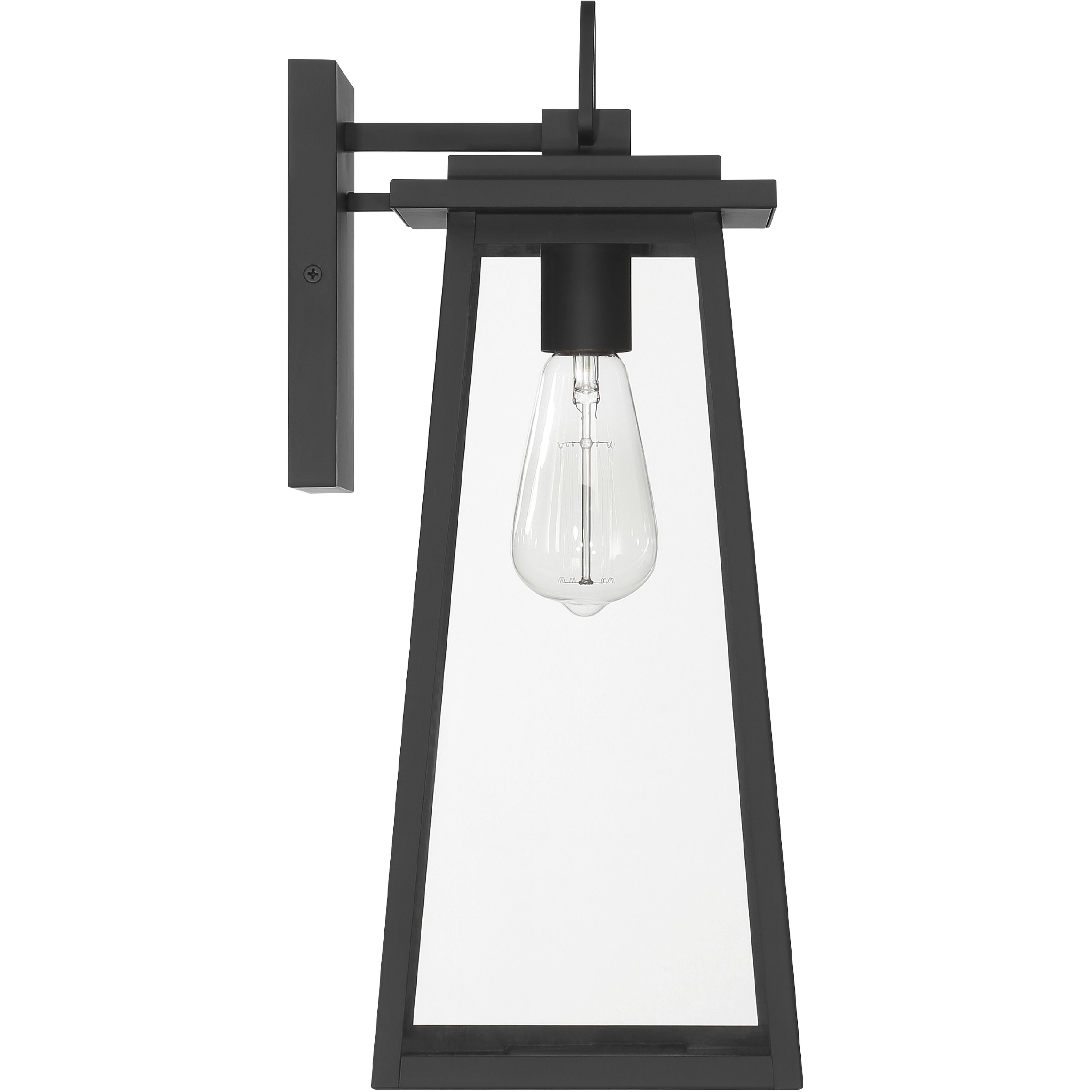 Ivory Dusk 1 Light 18 inch Matte Black Outdoor Wall Light, Large