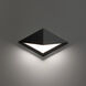 Pique LED 7 inch Black Outdoor Wall Light in 3500K, dweLED
