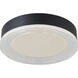 Waves LED 12 inch Matte Black Flush Mount Ceiling Light