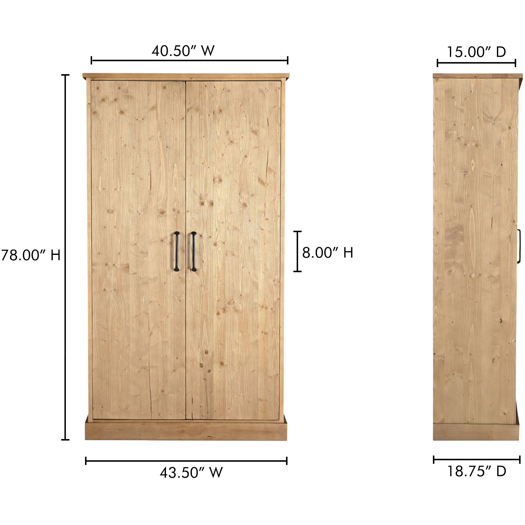 Tade Brown Tall Cabinet