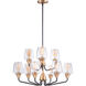 Goblet 9 Light 27 inch Bronze/Antique Brass Multi-Tier Chandelier Ceiling Light in Bronze and Antique Brass
