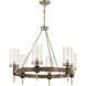 Bridlewood 6 Light 28 inch Stone Grey/Brushed Nickel Chandelier Ceiling Light