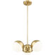 Realm Sphere 3 Light 17.25 inch Modern Gold Chandelier Ceiling Light