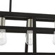 Schofield 5 Light 40 inch Black with Brushed Nickel Accents Linear Chandelier Ceiling Light