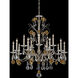 Signature Camellia 15 Light 34.5 inch Black with Heirloom Gold Chandelier Ceiling Light