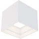 Kube 1 Light 5 inch White Outdoor Flush Mount in 4000K