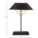 Daphne 16.5 inch 60 watt Black/Antique Gold Table Lamp Portable Light