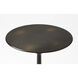 Zora Black Iron 19 X 12 inch Metalworks Accent Table, Pedestal