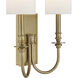 Lloyd Bath Wall Light in Aged Brass