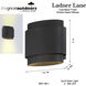 Great Outdoors Ladner Lane LED 7 inch Sand Coal Outdoor Wall Mount