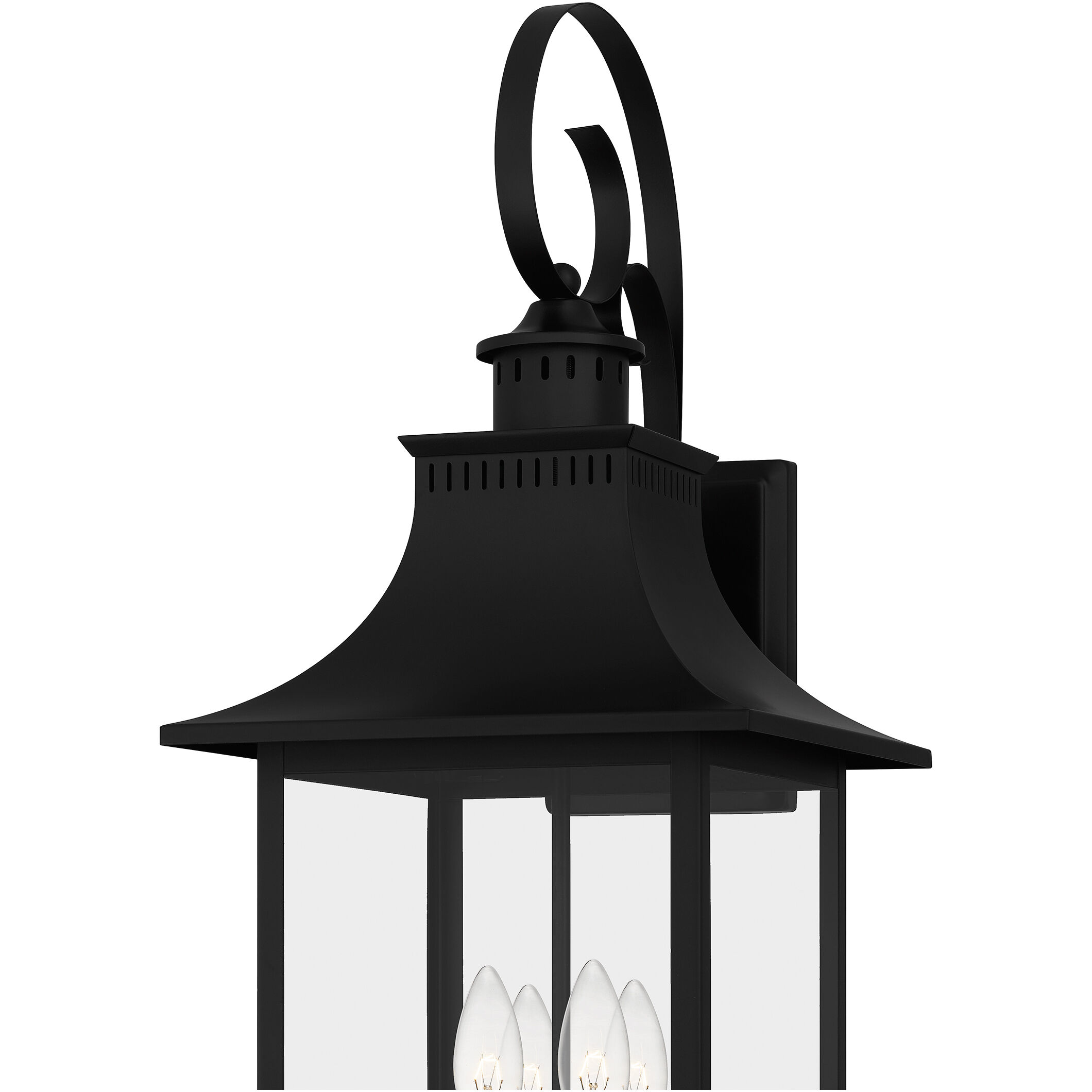Chancellor 4 Light 28 inch Mystic Black Outdoor Wall Lantern