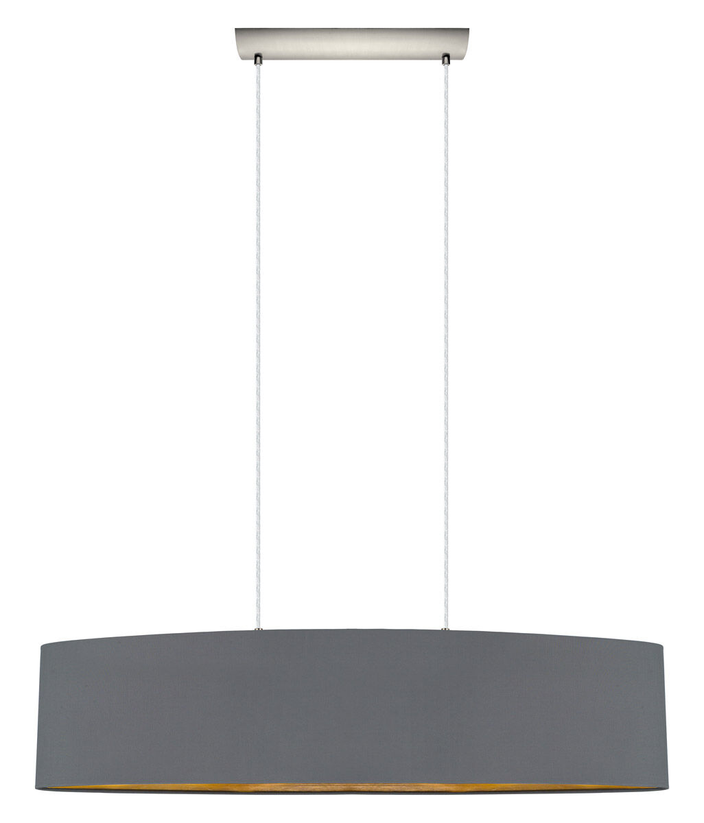 Maserlo 2 Light 39.37 inch Satin Nickel Pendant Ceiling Light