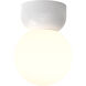 Lyra 1 Light 5.51 inch Gloss Glaze White Bathroom Ceiling Light