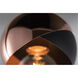 Emma 1 Light 6 inch Polished Copper Wall Sconce Wall Light in Polished Copper and Black