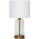 Sutton 17.75 inch 2 watt Antique Painted Gold and Clear and White Table Lamp Portable Light