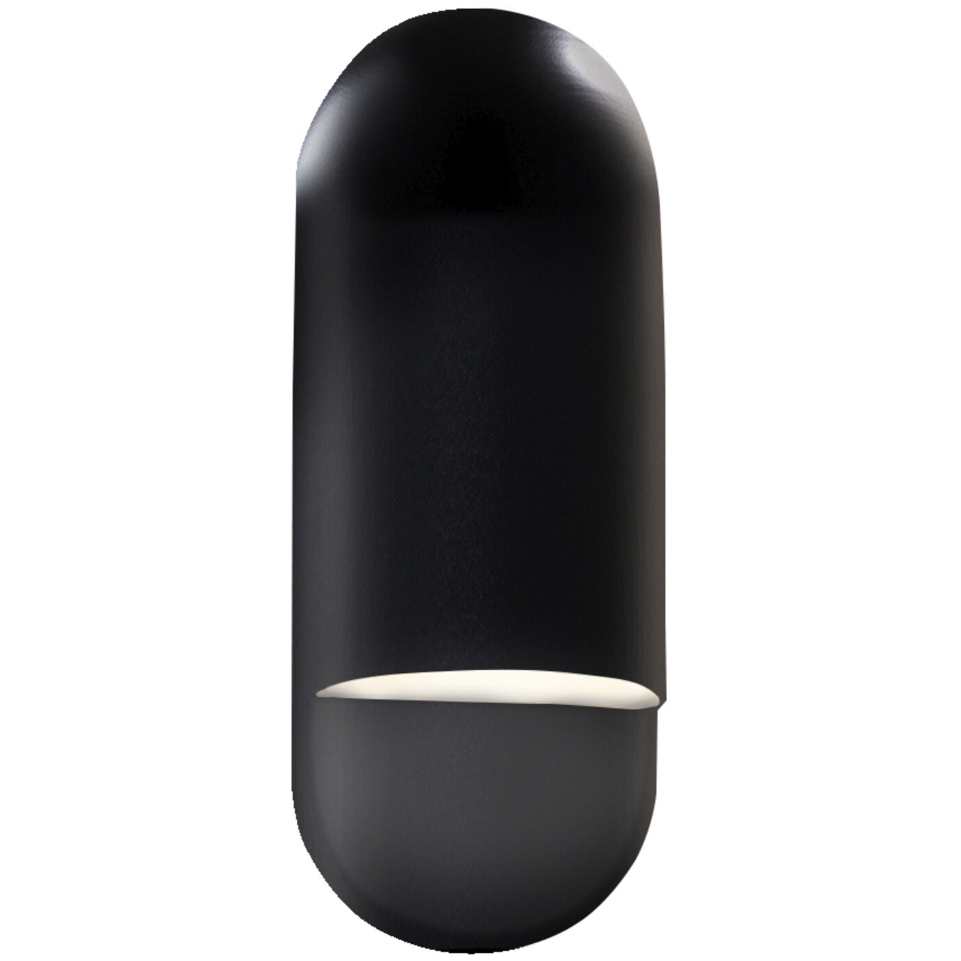Ambiance Collection - Capsule Wall Sconce Wall Light in Dedicated LED, Gloss Black, 4D x 14H, Form+Finish+Function