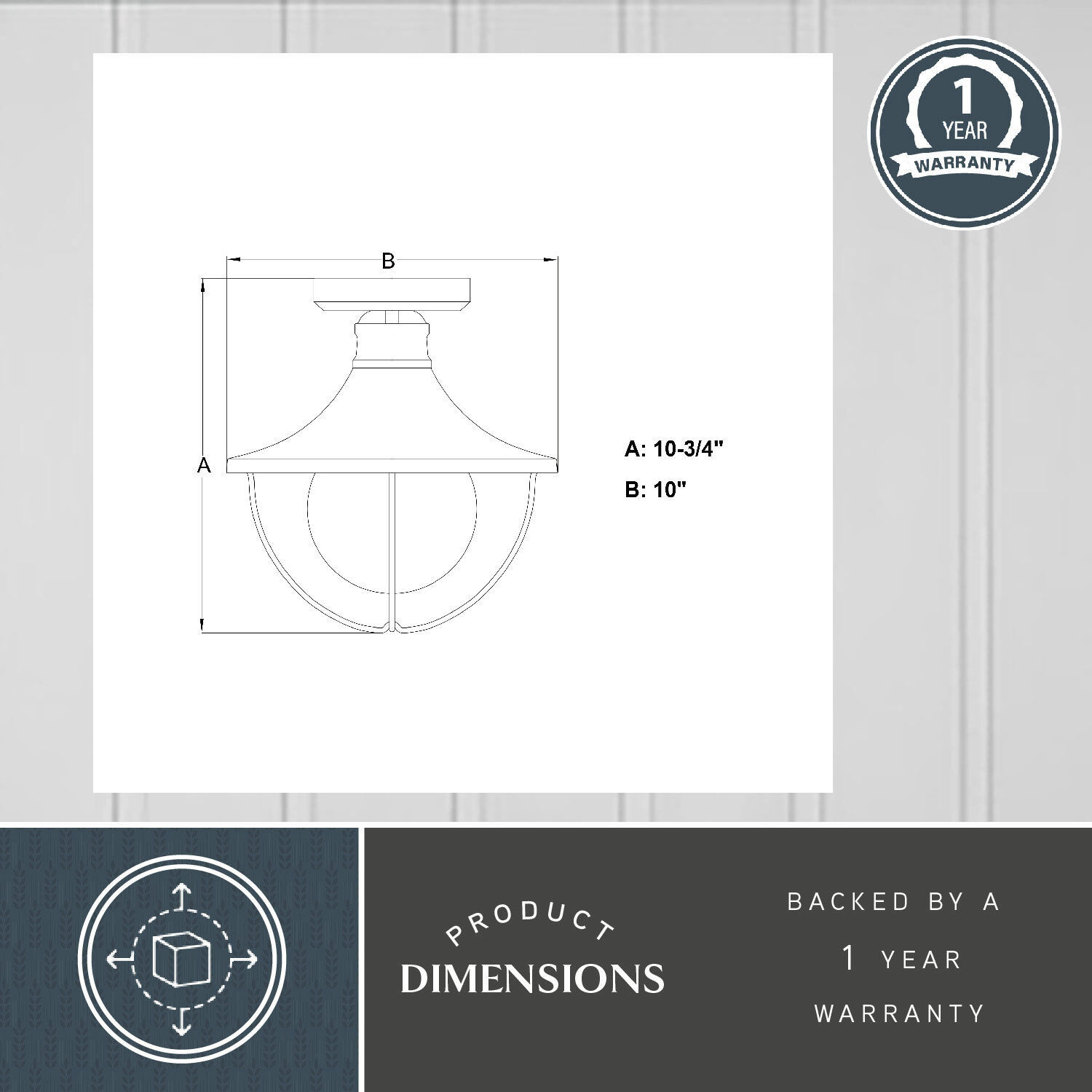 Dunlap 1 Light 10 inch Textured Black Outdoor Flush Mount